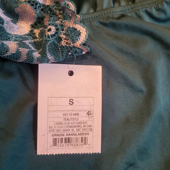 NWT Teal Lace Square Neck Bodysuit Auden Teal Small - Picture 9 of 10